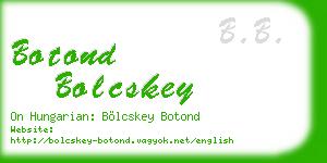 botond bolcskey business card